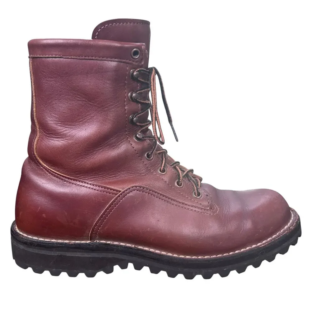 Vintage 1984 Danner 63500 Insulated Brown Leather Logger Boots Men's Size 10